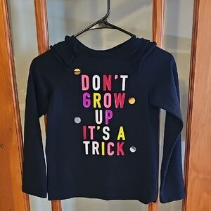Playful Long Sleeve Kids Tee - Navy with Colorful Letters